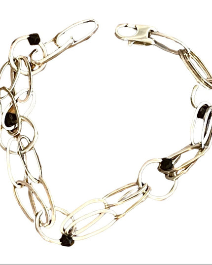 Sterling silver 925 Italy large link Fancy bracelet
