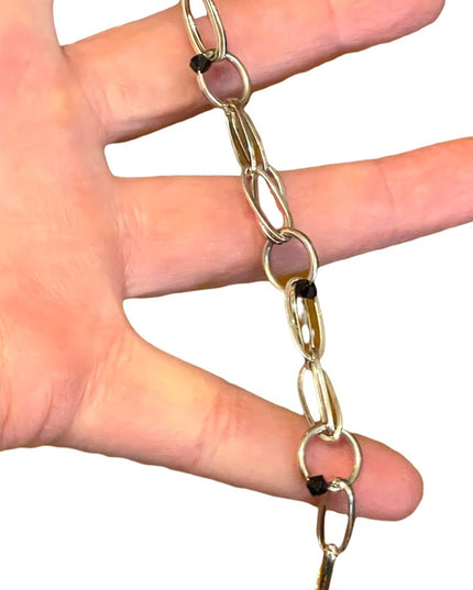 Sterling silver 925 Italy large link Fancy bracelet
