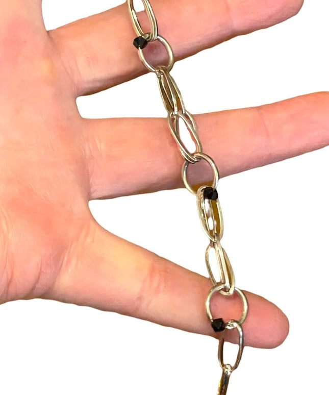 Sterling silver 925 Italy large link Fancy bracelet