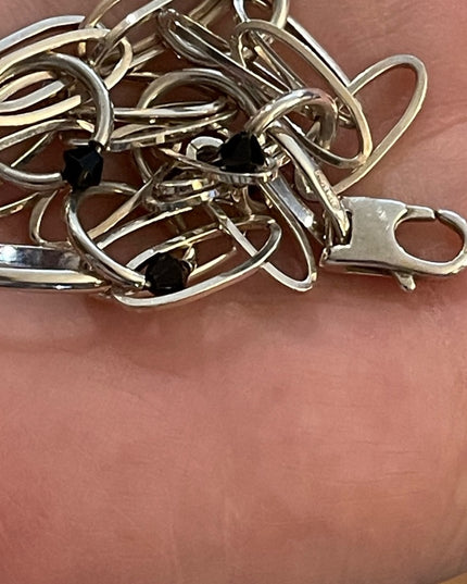 Sterling silver 925 Italy large link Fancy bracelet