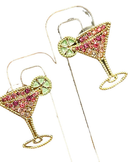 SUGARFIX by BaubleBar Cosmopolitan Drop Earrings gold finish pierced retired