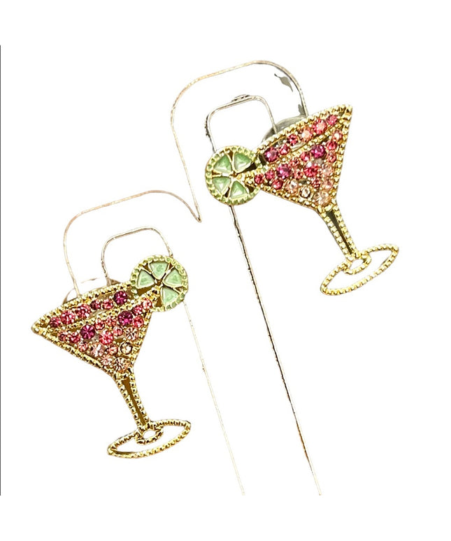 SUGARFIX by BaubleBar Cosmopolitan Drop Earrings gold finish pierced retired