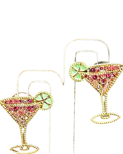 SUGARFIX by BaubleBar Cosmopolitan Drop Earrings gold finish pierced retired