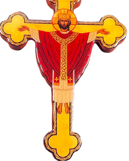 Monastery Icons The King of glory Religious Jesus cross hand made crucifix wall