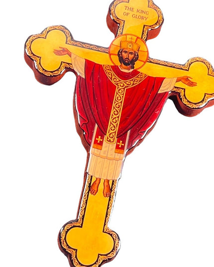 Monastery Icons The King of glory Religious Jesus cross hand made crucifix wall