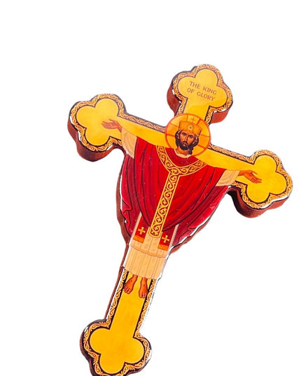 Monastery Icons The King of glory Religious Jesus cross hand made crucifix wall