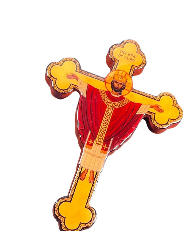 Monastery Icons The King of glory Religious Jesus cross hand made crucifix wall