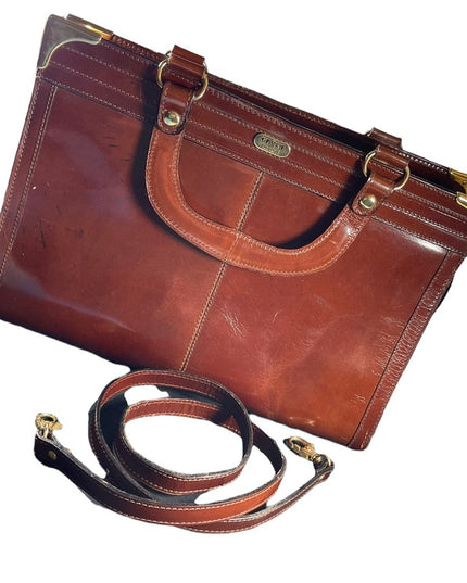 Vintage 1960s Gianni Firenze Italy Italian amber Leather purse shoulder bag