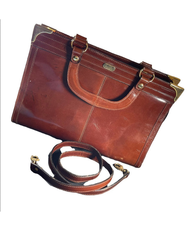 Vintage 1960s Gianni Firenze Italy Italian amber Leather purse shoulder bag
