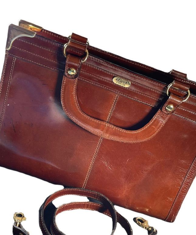 Vintage 1960s Gianni Firenze Italy Italian amber Leather purse shoulder bag