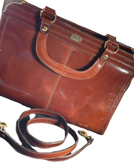 Vintage 1960s Gianni Firenze Italy Italian amber Leather purse shoulder bag