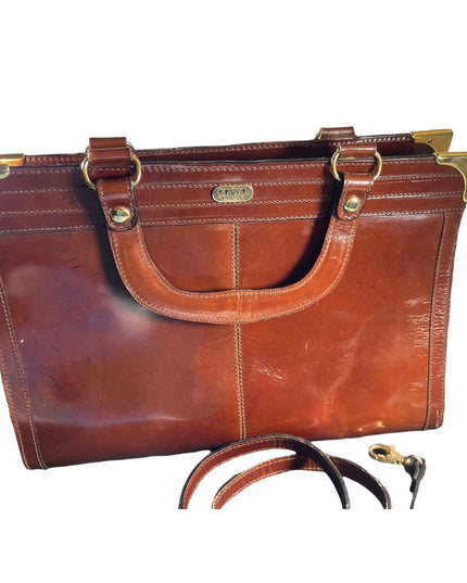 Vintage 1960s Gianni Firenze Italy Italian amber Leather purse shoulder bag