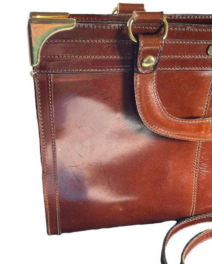 Vintage 1960s Gianni Firenze Italy Italian amber Leather purse shoulder bag