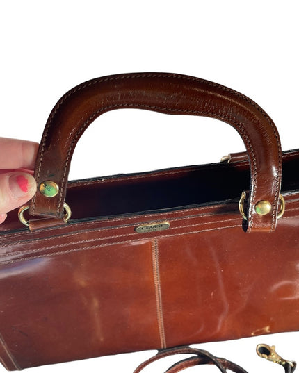 Vintage 1960s Gianni Firenze Italy Italian amber Leather purse shoulder bag