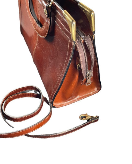 Vintage 1960s Gianni Firenze Italy Italian amber Leather purse shoulder bag