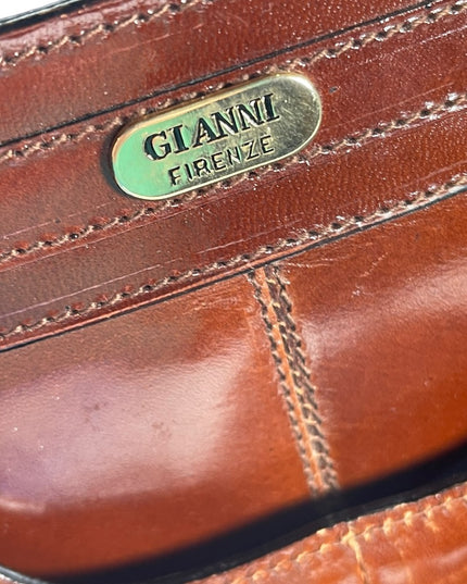 Vintage 1960s Gianni Firenze Italy Italian amber Leather purse shoulder bag