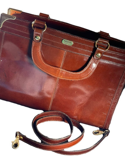Vintage 1960s Gianni Firenze Italy Italian amber Leather purse shoulder bag