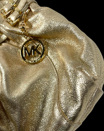 Lovely Gold Metalic Michael Kors Large shoulder bag hobo