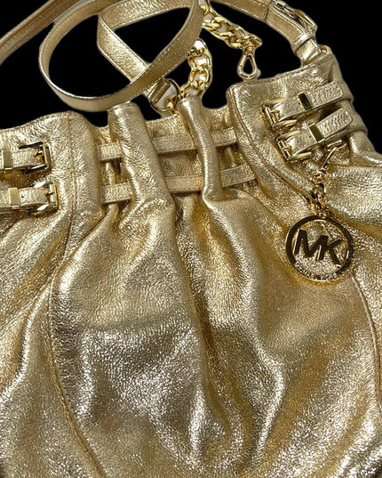 Lovely Gold Metalic Michael Kors Large shoulder bag hobo
