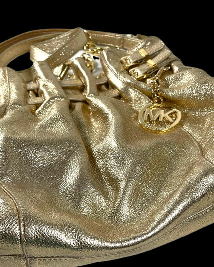 Lovely Gold Metalic Michael Kors Large shoulder bag hobo