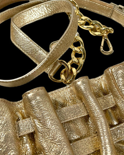 Lovely Gold Metalic Michael Kors Large shoulder bag hobo