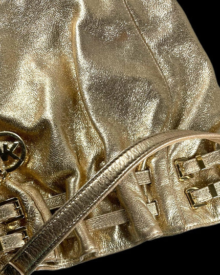 Lovely Gold Metalic Michael Kors Large shoulder bag hobo