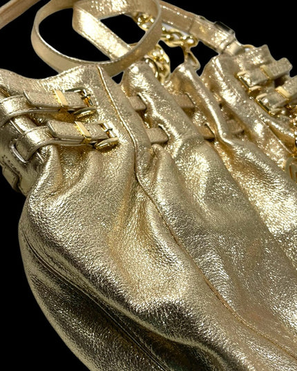 Lovely Gold Metalic Michael Kors Large shoulder bag hobo