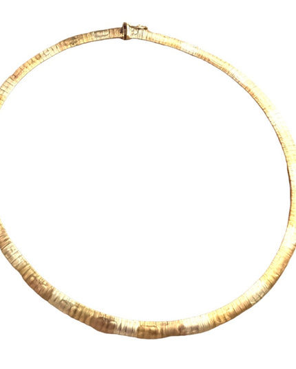 Stering silver Italy 925 Tri color choker necklace