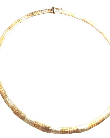 Stering silver Italy 925 Tri color choker necklace
