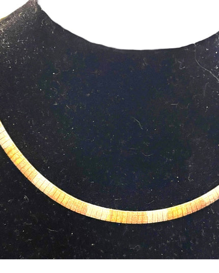Stering silver Italy 925 Tri color choker necklace