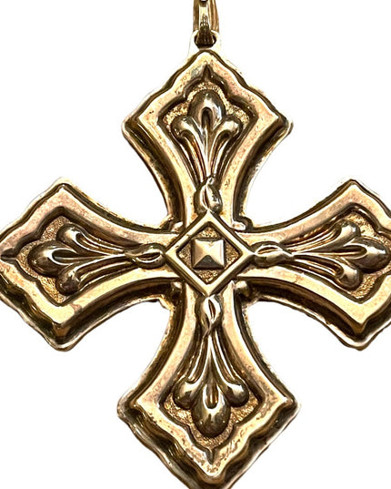 Vintage 1981 Reed & Barton Sterling silver 925 Christmas Cross necklace pendant
