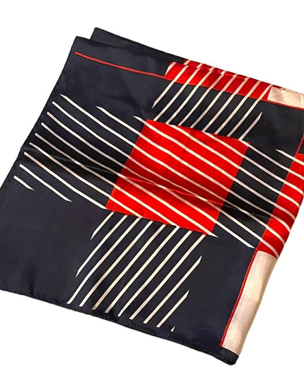Vintage red white blue striped nautical sailor Acetate scarf