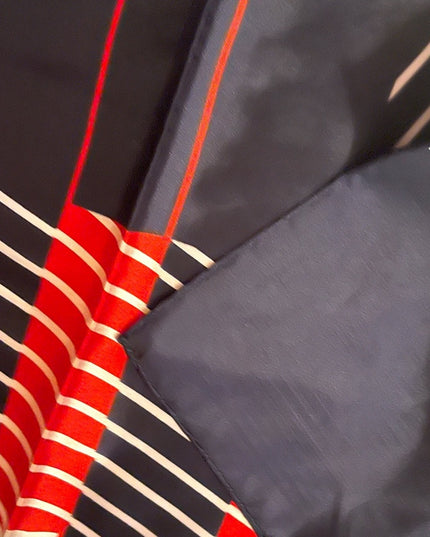 Vintage red white blue striped nautical sailor Acetate scarf