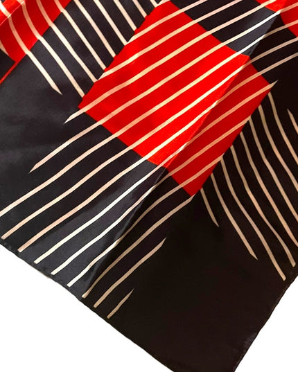 Vintage red white blue striped nautical sailor Acetate scarf