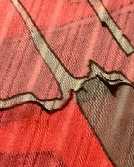 Vintage Pink white blue gray abstract cotton fancy scarf