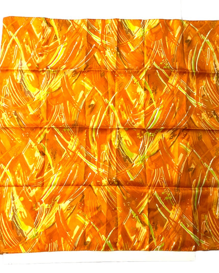 Vintage 1970s Groovy Yellow orange green funky abstract scard