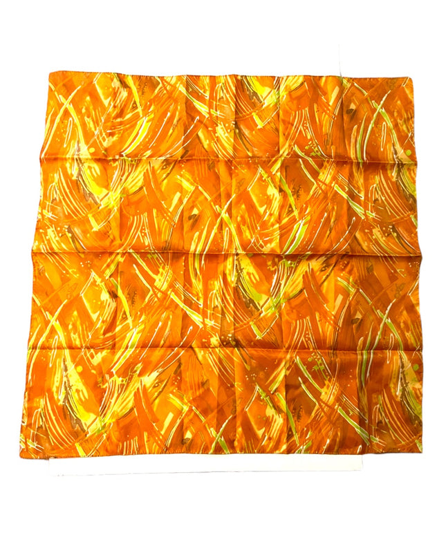 Vintage 1970s Groovy Yellow orange green funky abstract scard