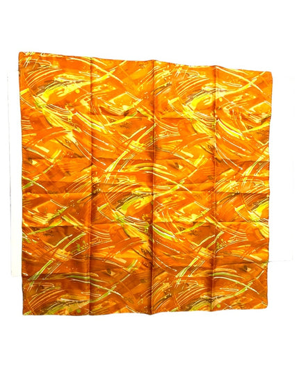 Vintage 1970s Groovy Yellow orange green funky abstract scard