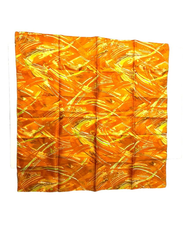 Vintage 1970s Groovy Yellow orange green funky abstract scard