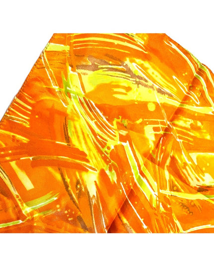 Vintage 1970s Groovy Yellow orange green funky abstract scard