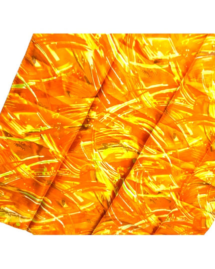 Vintage 1970s Groovy Yellow orange green funky abstract scard
