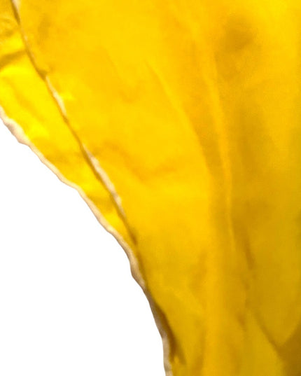 Lovely YELLOW 1960s soft silky sheer SILK hawaiian flower scarf OMG’