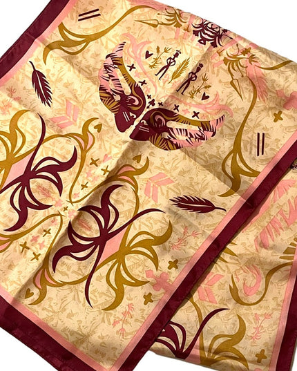 Ford Motor Company Silk Scarf, Warriors in Pink tribal pink