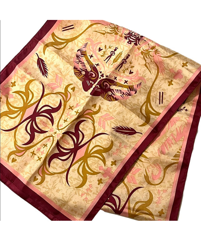 Ford Motor Company Silk Scarf, Warriors in Pink tribal pink