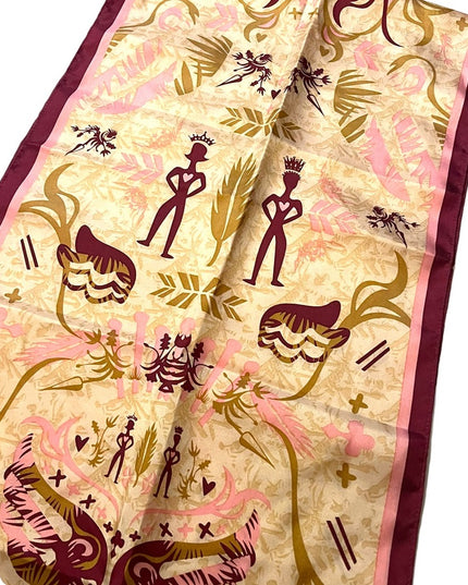 Ford Motor Company Silk Scarf, Warriors in Pink tribal pink
