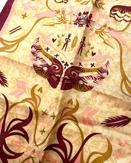 Ford Motor Company Silk Scarf, Warriors in Pink tribal pink