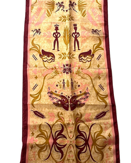 Ford Motor Company Silk Scarf, Warriors in Pink tribal pink