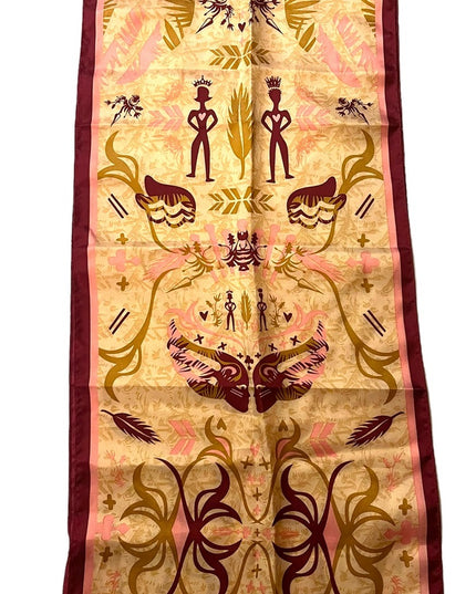 Ford Motor Company Silk Scarf, Warriors in Pink tribal pink
