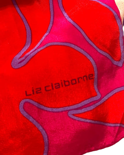 Vintage Liz Claiborne Silk Hawaiian flower scarf