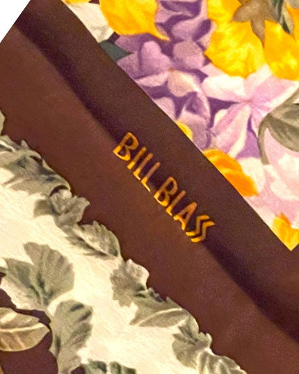 Vintage 1980s Bill Blass chintz Flower large scarf SILK
